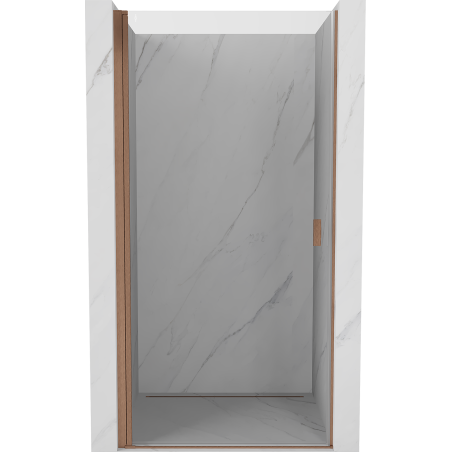 Mexen Mist-B porte de douche pivotante 50 cm, transparent, cuivre brossé - 8A2-050-000-65-00