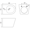 Mexen Rico ensemble encastré bidet structure Fenix B avec bidet, noir mat - 69935724885