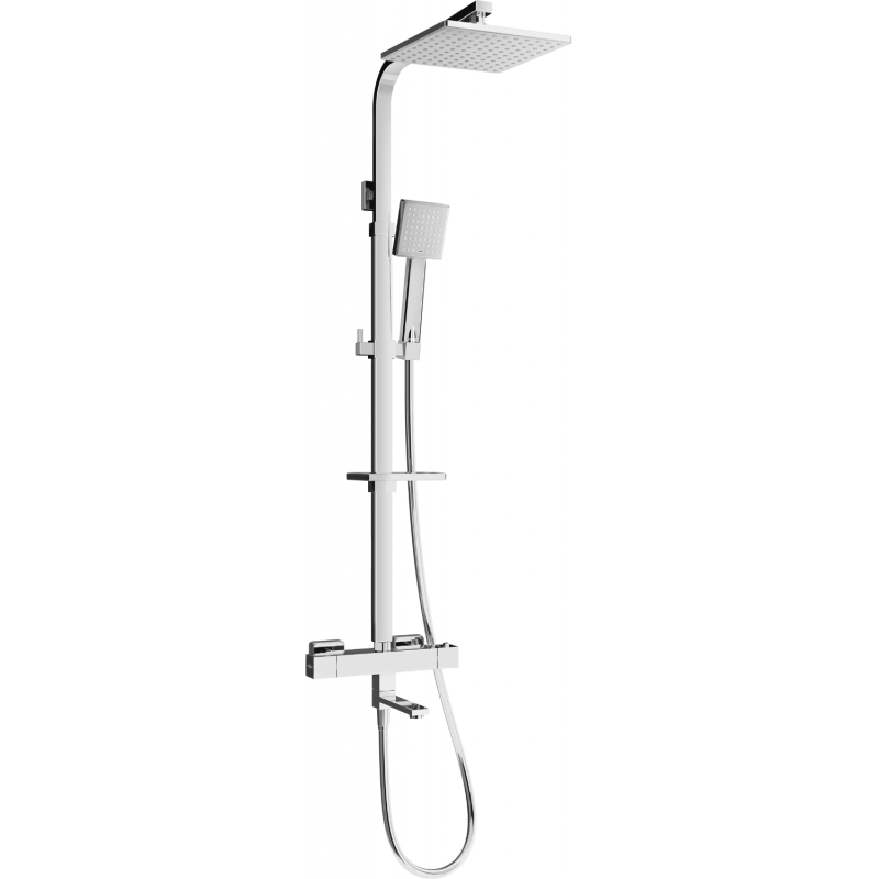 Mexen CQ45 ensemble bain-douche avec pomme de douche et mitigeur thermostatique, chromé - 779104595-00