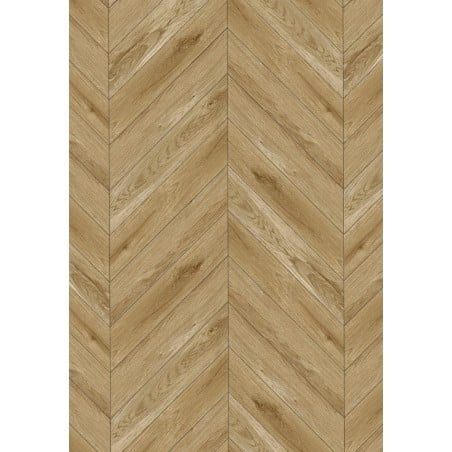 Mexen Manhattan panneaux vinyles chevron français 650 x 127 mm SPC 6,5 mm, sous-couche IPEX 1,5 mm, 4 V-Fuga, Chêne - F1284