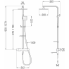 Mexen CQ45 ensemble bain-douche avec pomme de douche et robinet thermostatique, chrome - 779104595-00