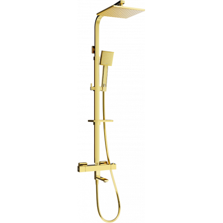 Mexen CQ45 ensemble baignoire-douche avec douchette et mitigeur thermostatique, doré - 779104595-50