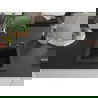 Mexen Vito évier en granit à 1 cuve 520 x 490 mm, Noir/ Argent métallique, siphon Noir - 6503521000-73-B