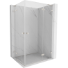 Mexen Lunar L Duo cabine de douche pivotante droite 105 x 75 cm, transparent, nickel brossé - 834L-105P-075L-97-00