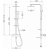 Mexen CQ45 ensemble baignoire-douche avec pomme de douche et robinet thermostatique, noir - 779104595-70