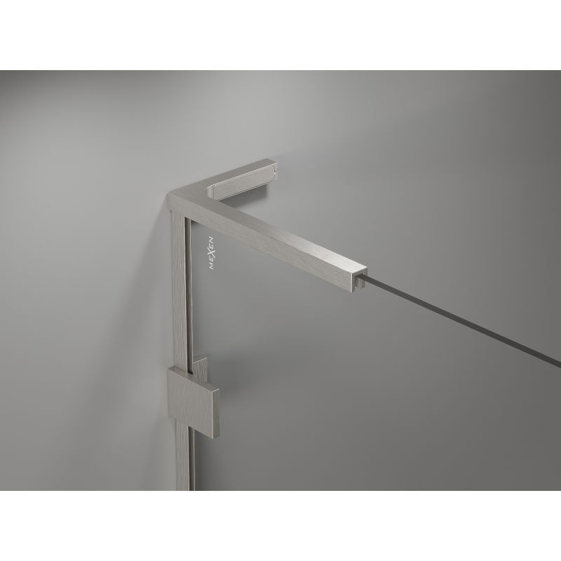 Mexen Lunar L Duo cabine de douche pivotante droite 110 x 90 cm, transparent, nickel brossé - 834L-110P-090L-97-00