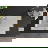 Mexen Cesar évier en granit à 1 cuve avec égouttoir 775 x 470 mm, Blanc, siphon Or - 6514771010-20-G