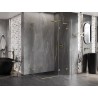 Mexen Lunar L Duo cabine de douche pivotante droite 115 x 95 cm, transparent, or brossé - 834L-115P-095L-55-00