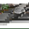 Mexen Cesar évier en granit à 1 cuve avec égouttoir 775 x 470 mm, Gris, siphon Or - 6514771010-71-G