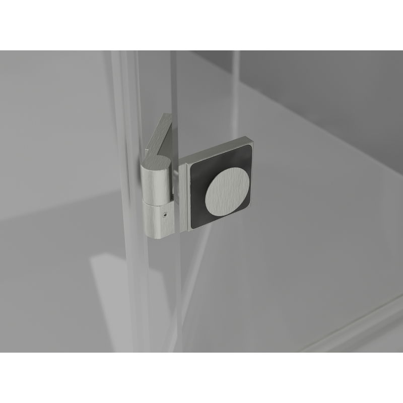 Mexen Lunar L Duo cabine de douche pivotante droite 115 x 90 cm, transparent, nickel brossé - 834L-115P-090L-97-00