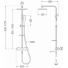 Mexen CQ49 ensemble bain-douche avec douche de tête et robinet thermostatique, blanc/or - 779104995-25