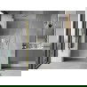 Mexen Mist-B portes de douche pivotantes 95 cm, transparentes, dorées - 8A2-095-000-50-00