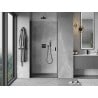Mexen Mist-B porte de douche pivotante 75 cm, transparent, noir - 8A2-075-000-70-00