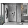 Mexen Mist-B porte de douche pivotante 100 cm, transparent, noir - 8A2-100-000-70-00