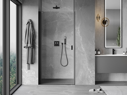 Mexen Mist-B porte de douche pivotante 50 cm, transparente, noire - 8A2-050-000-70-00