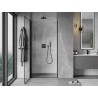 Mexen Mist-B porte de douche pivotante gauche 70 cm, cadre noir, noir - 8A2-070-000-70-70-L