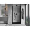 Mexen Mist-B porte de douche pivotante droite 80 cm, cadre noir, noir - 8A2-080-000-70-70-P