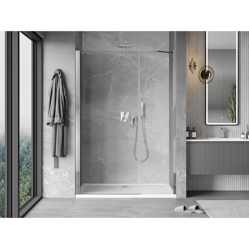 Mexen Mist-B portes de douche pivotantes 115 cm, transparent, chrome - 8A2-115-001-01-00