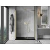 Mexen Mist-B porte de douche pivotante 100 cm, transparent, or brossé - 8A2-100-001-55-00