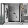 Mexen Mist-B porte de douche pivotante 105 cm, transparent, noir - 8A2-105-001-70-00
