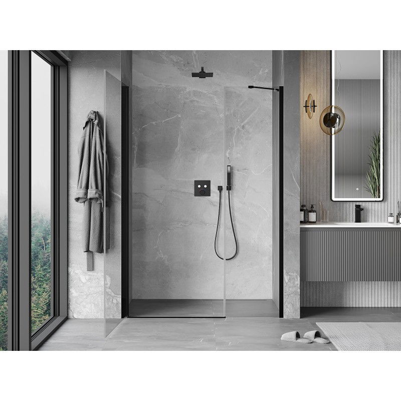 Mexen Mist-B porte de douche battantes 110 cm, transparentes, noires - 8A2-110-001-70-00