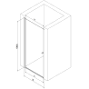 Mexen Pretoria porte de douche pivotante 95 cm, transparent, chrome - 852-095-000-01-00