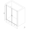Mexen Pretoria Duo porte de douche pivotantes 140 cm, transparent, chromé - 852-140-000-02-00