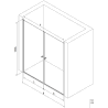 Mexen Pretoria Duo porte de douche pivotantes 150 cm, transparent, chrome - 852-150-000-02-00