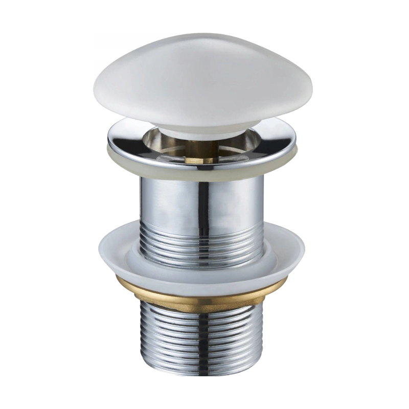 Mexen bouchon rond click-clack, Blanc céramique - 79910-25