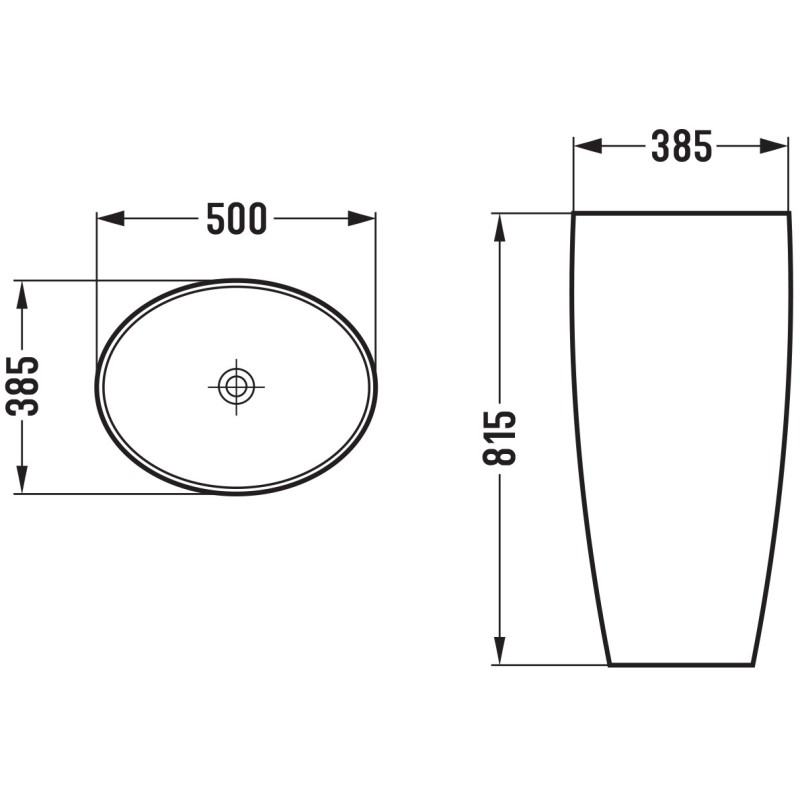 Mexen Nea lavabo autoportant 50 x 38 cm, blanc - 26055000