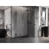 Mexen Lunar L Duo cabine de douche battante droite 80 x 70 cm, transparent, noir - 834L-080P-070L-70-00