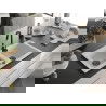 Mexen Mario évier en granit à 2 cuves 820 x 436 mm, Blanc, siphon Noir - 6504822000-20-B