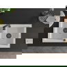 Mexen Mario évier en granit à 2 cuves 820 x 436 mm, Blanc, siphon Noir - 6504822000-20-B