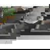 Mexen Mario évier en granit à 2 cuves 820 x 436 mm, Gris, siphon Noir - 6504822000-71-B