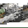 Mexen Mario évier en granit à 2 cuves 820 x 436 mm, Gris, siphon Noir - 6504822000-71-B