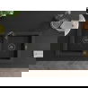 Mexen Mario évier en granit à 2 cuves 820 x 436 mm, Noir/ Argent métallique, siphon Noir - 6504822000-73-B