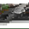 Mexen Mario évier en granit à 2 cuves 820 x 436 mm, Noir moucheté, siphon Noir - 6504822000-76-B