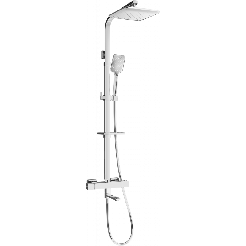 Mexen CQ62 ensemble bain-douche avec douchette et robinet thermostatique, chromé - 779106295-00