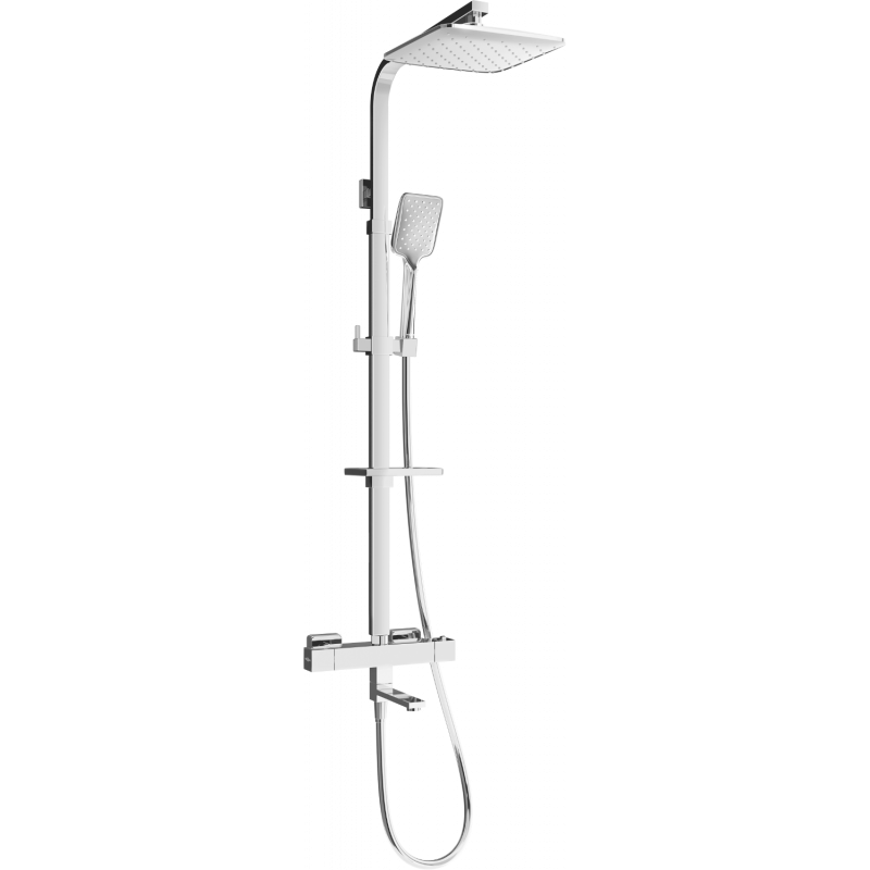 Mexen CQ62 ensemble bain-douche avec pomme de douche et robinet thermostatique, chrome - 779106295-00
