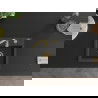 Mexen Milo évier en granit à 1 cuve 435 x 410 mm, Noir moucheté, siphon Or - 6505441000-76-G