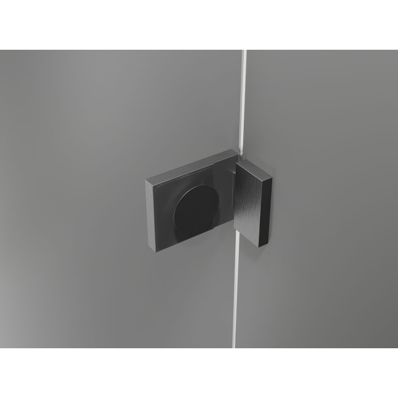 Mexen Lunar L Duo cabine de douche pivotante droite 90 x 80 cm, transparent, gris canon brossé - 834L-090P-080L-66-00