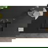 Mexen Milo évier en granit à 1 cuve 435 x 410 mm, Noir/ Argent métallique, siphon Noir - 6505441000-73-B