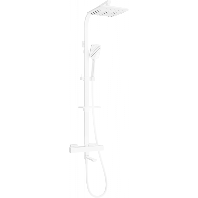 Mexen CQ62 ensemble baignoire-douche avec douche de tête et robinet thermostatique, blanc - 779106295-20