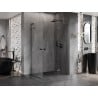 Mexen Lunar L Duo cabine de douche pivotante droite 110 x 80 cm, transparent, gris gun brossé - 834L-110P-080L-66-00