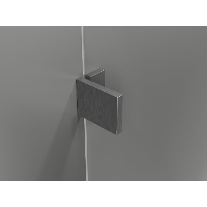 Mexen Lunar L Duo cabine de douche battante droite 110 x 90 cm, transparent, gris canon brossé - 834L-110P-090L-66-00