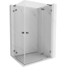 Mexen Lunar L Duo cabine de douche battante droite 110 x 90 cm, transparent, gris canon brossé - 834L-110P-090L-66-00