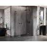 Mexen Lunar L Duo cabine de douche pivotante droite 115 x 70 cm, transparent, gun gray brossé - 834L-115P-070L-66-00