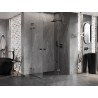Mexen Lunar L Duo cabine de douche pivotante droite 115 x 70 cm, transparent, gun gray brossé - 834L-115P-070L-66-00