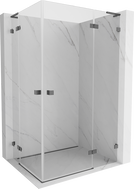 Mexen Lunar L Duo cabine de douche pivotante droite 115 x 70 cm, transparent, gun gray brossé - 834L-115P-070L-66-00