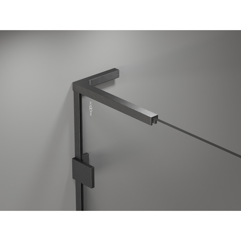 Mexen Lunar L Duo cabine de douche pivotante droite 115 x 110 cm, transparent, gris canon brossé - 834L-115P-110L-66-00